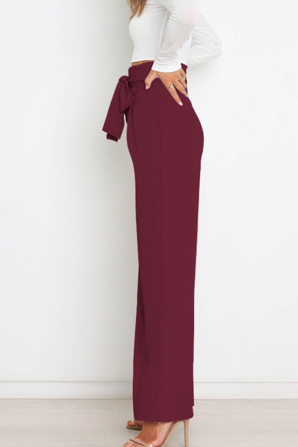 Pantalón Paperbag Cintura Alta con Moño — Viaestilo