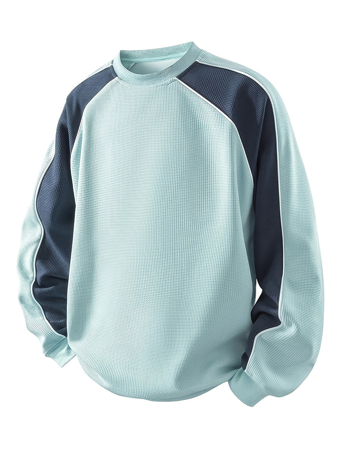 Sudadera Cuello Redondo con Bloques de Color — Viaestilo