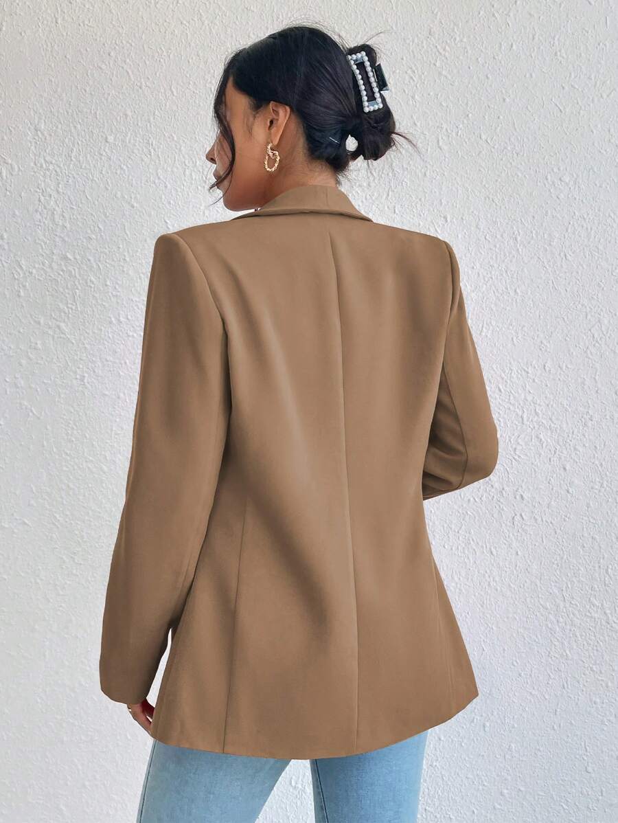 Saco con Solapa Chal y Botón Único — Viaestilo