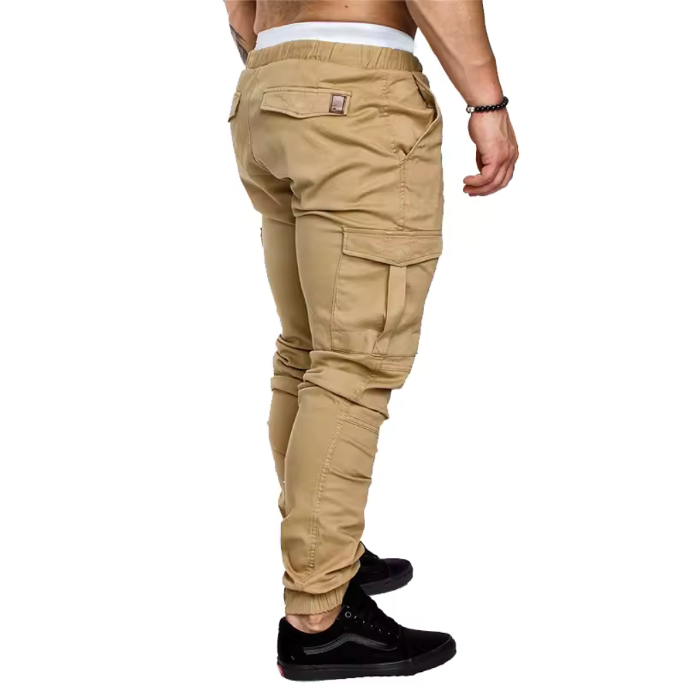 Pantalón Cargo Jogger con Bolsas y Corte Entubado — Viaestilo