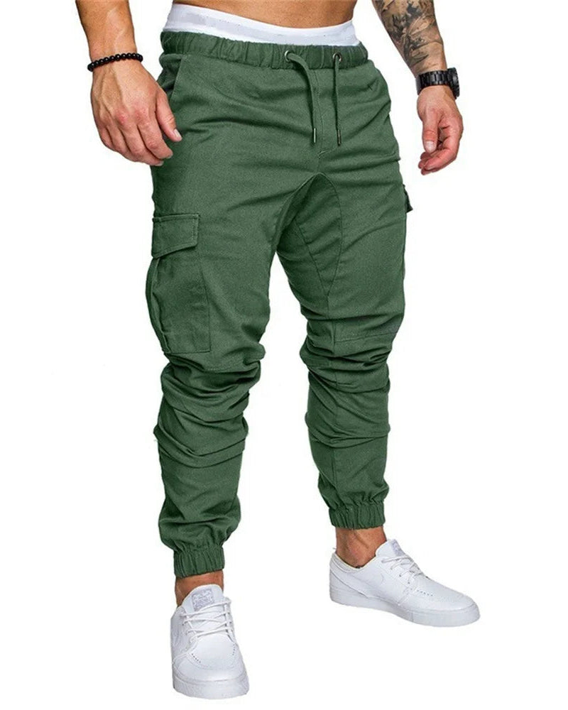 Pantalón Cargo Jogger con Bolsas y Corte Entubado — Viaestilo