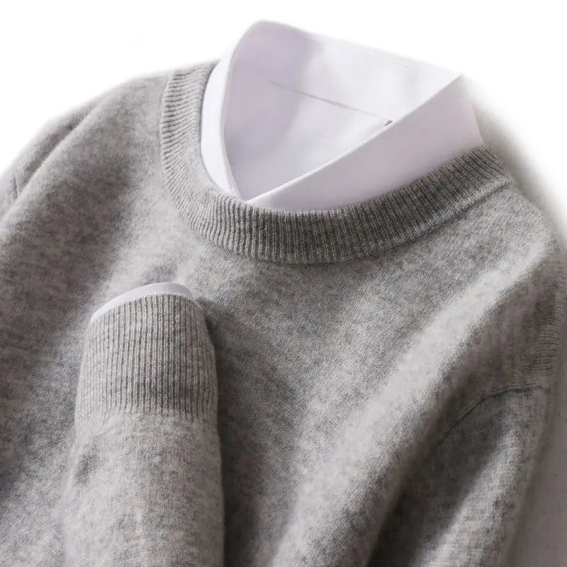 Suéter Cuello Redondo Mezcla de Cachemira — Viaestilo
