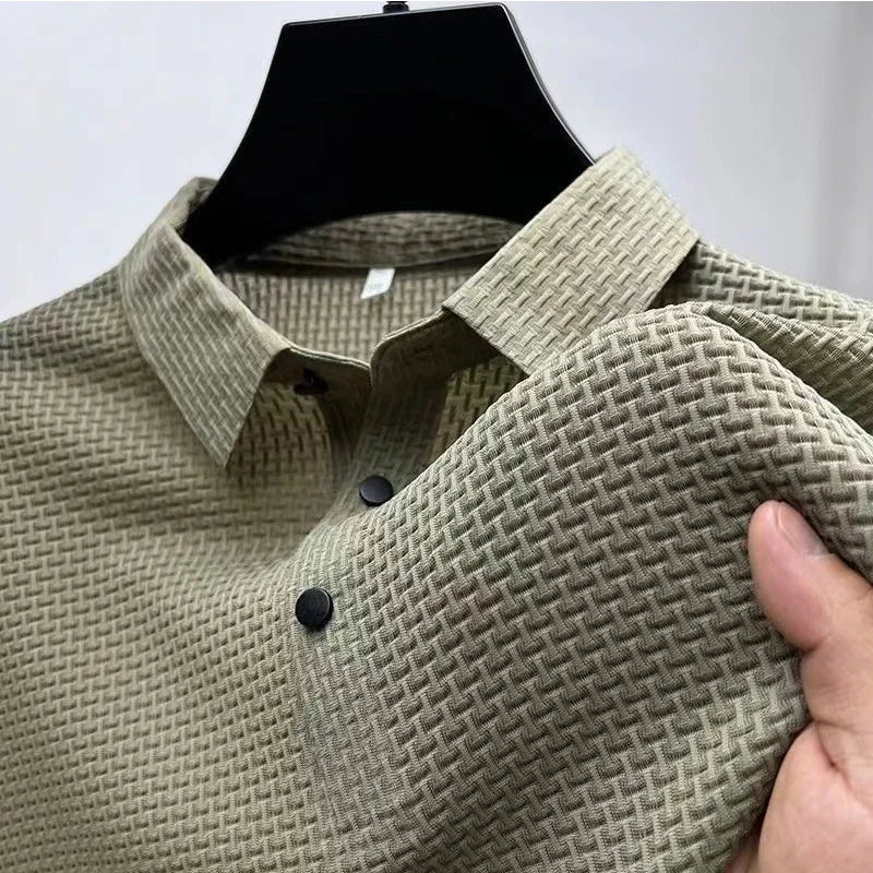 Playera Polo de Punto Waffle Ultraligera — Viaestilo
