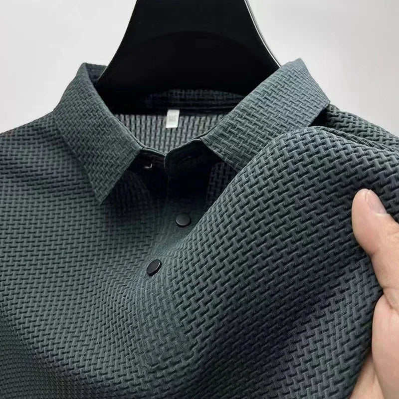 Playera Polo de Punto Waffle Ultraligera — Viaestilo
