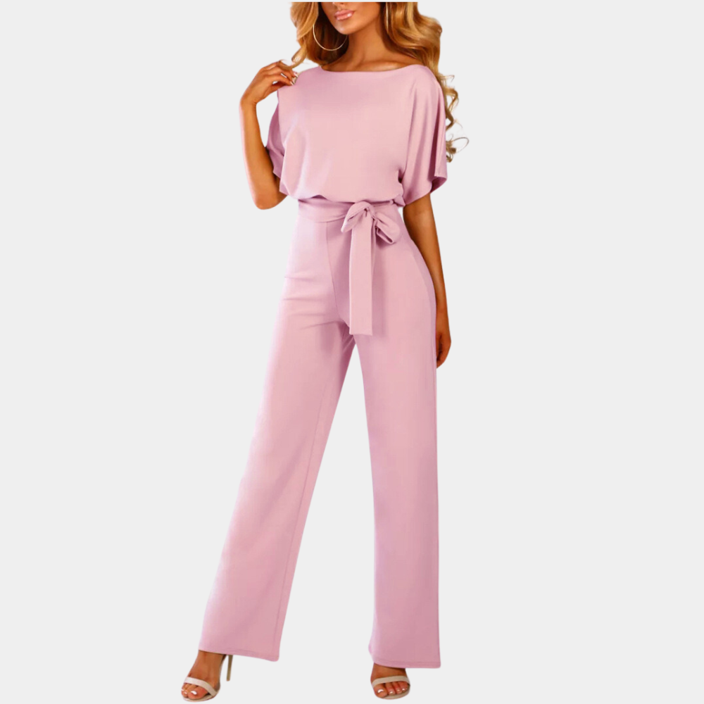 Jumpsuit Pierna Ancha con Cinturón de Amarre — Viaestilo