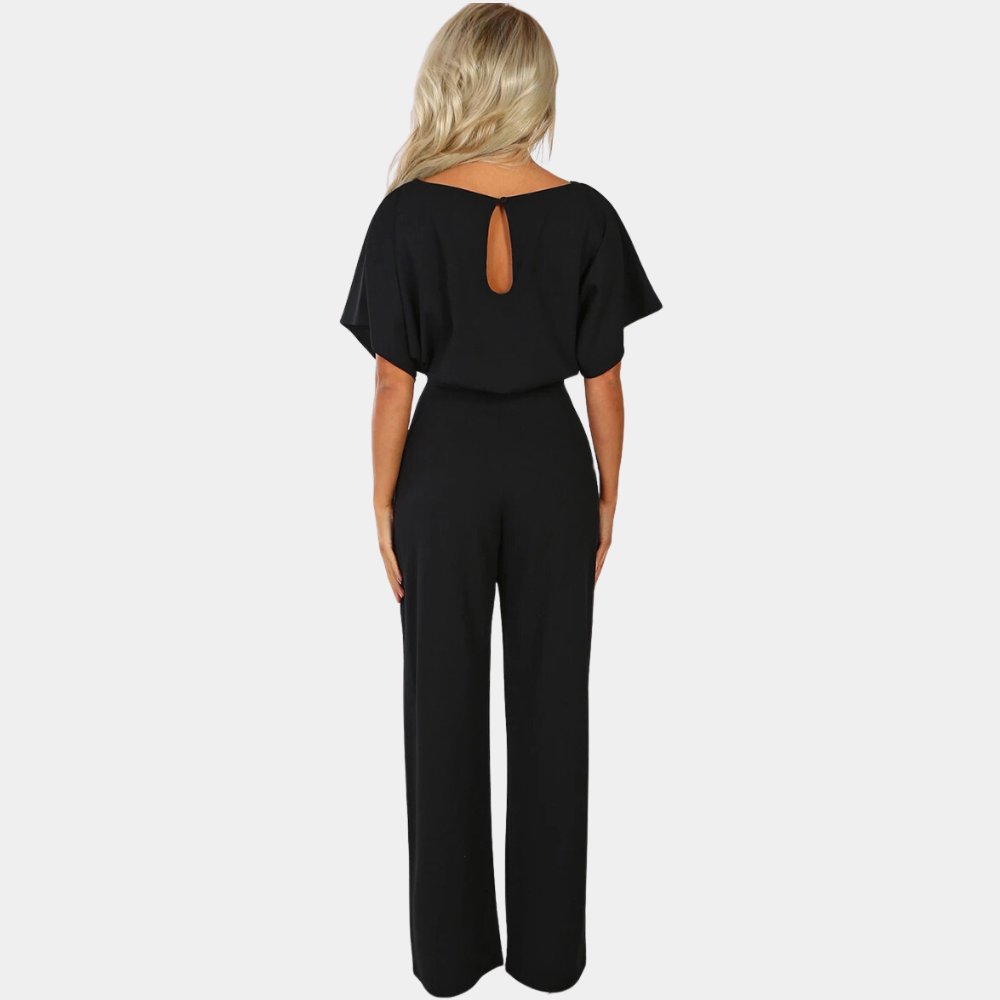 Jumpsuit Pierna Ancha con Cinturón de Amarre — Viaestilo
