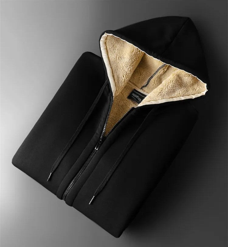 Sudadera Talla Plus con Capucha y Forro Polar — Viaestilo
