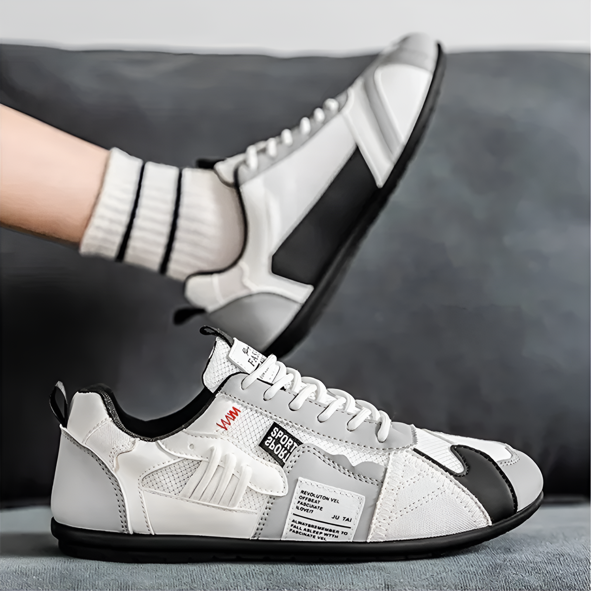 Tenis Varel Racer de Piel y Malla — Viaestilo