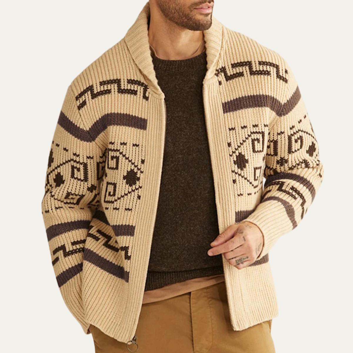 Cárdigan Oversize Abierto de Punto Suave — Viaestilo