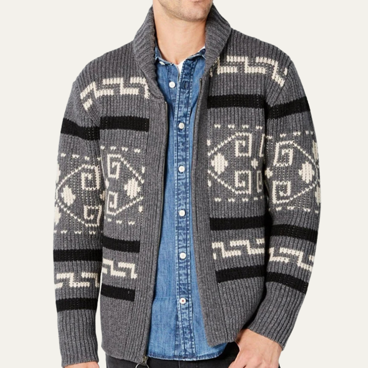 Cárdigan Oversize Abierto de Punto Suave — Viaestilo