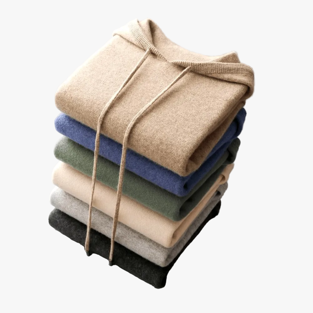 Sudadera de Lana Merino con Capucha — Viaestilo
