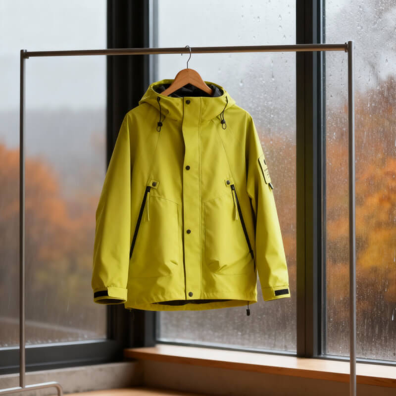 Chamarra Impermeable con Capucha y Bolsa al Pecho — Viaestilo