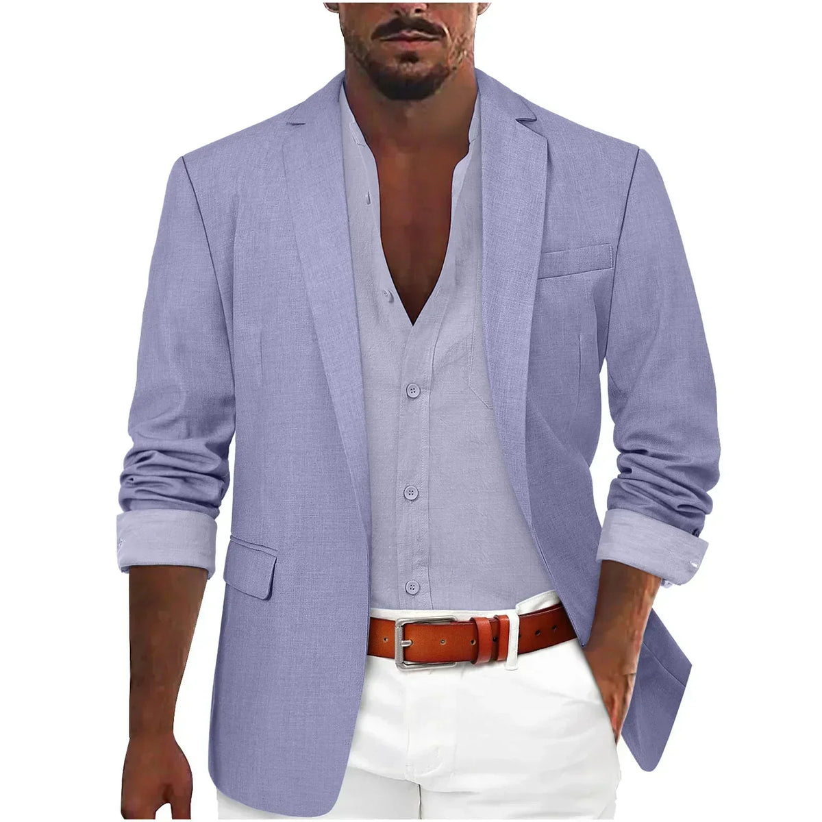 Saco Relajado Look Lino sin Forro — Viaestilo