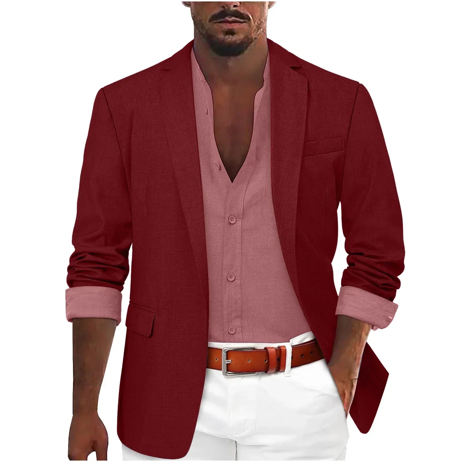 Saco Relajado Look Lino sin Forro — Viaestilo