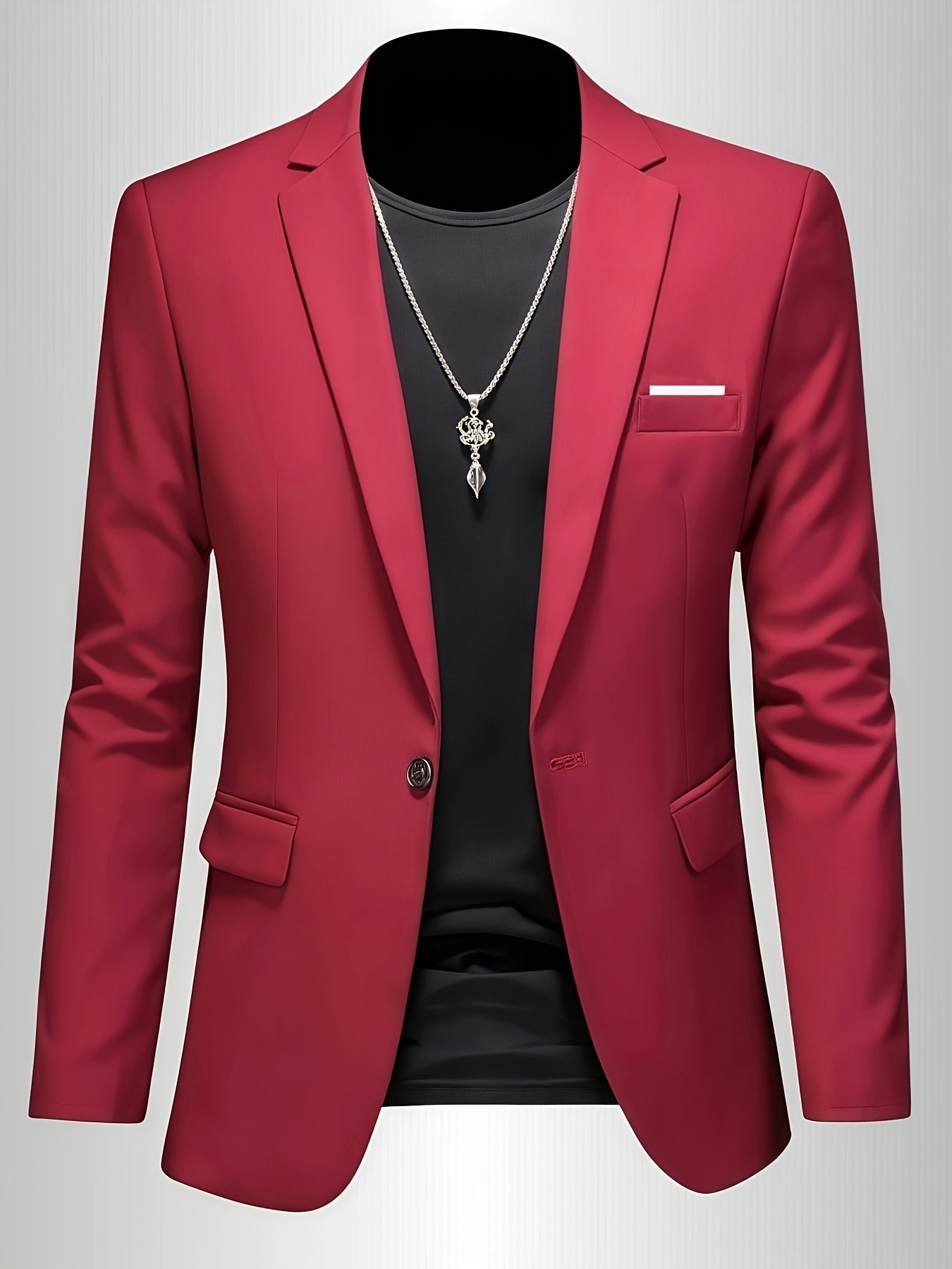 Saco Slim con Solapa de Muesca y Un Botón — Viaestilo