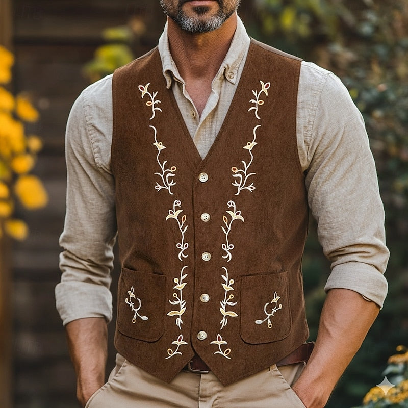 Chaleco de Vestir con Bordado Floral — Viaestilo