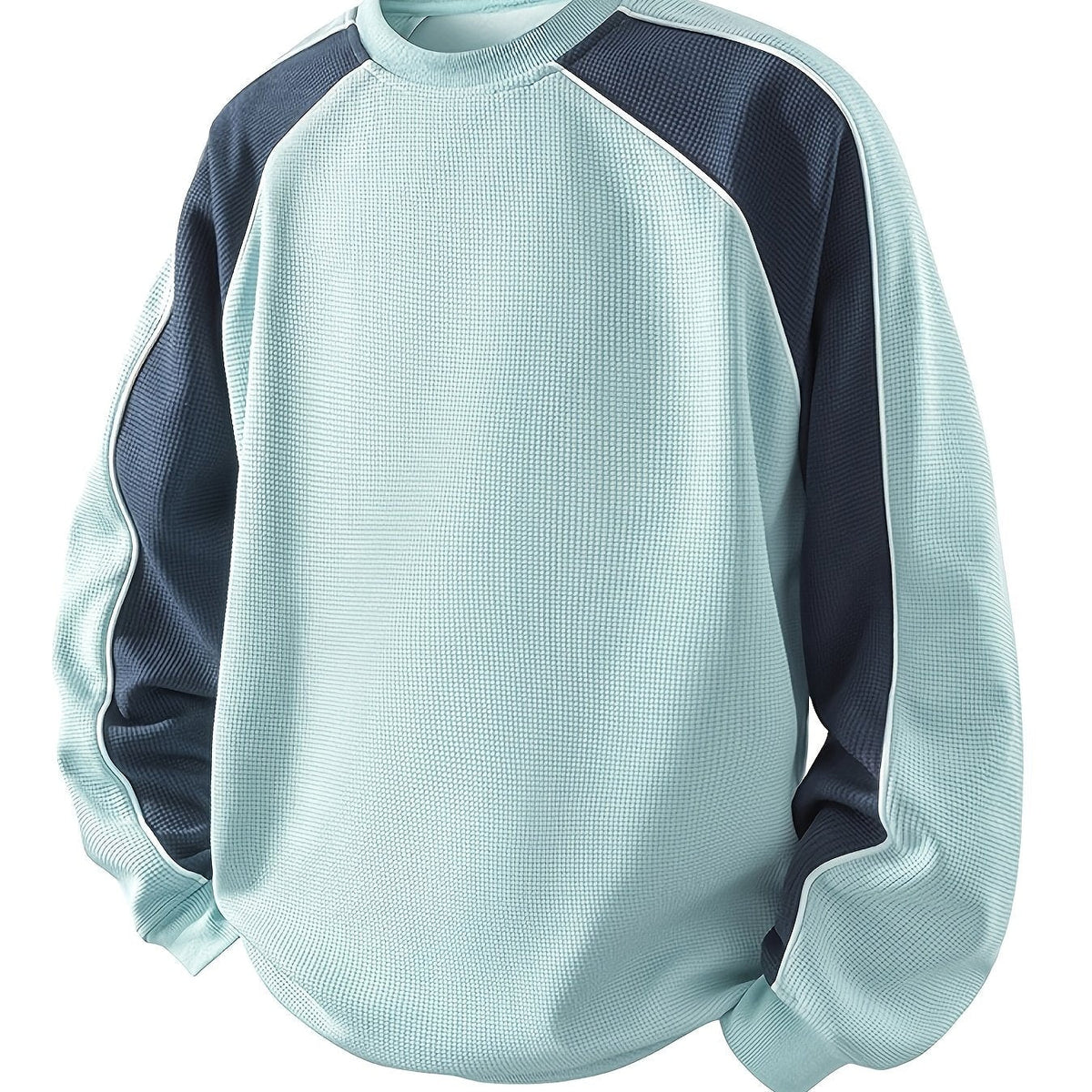 Sudadera Cuello Redondo con Bloques de Color — Viaestilo