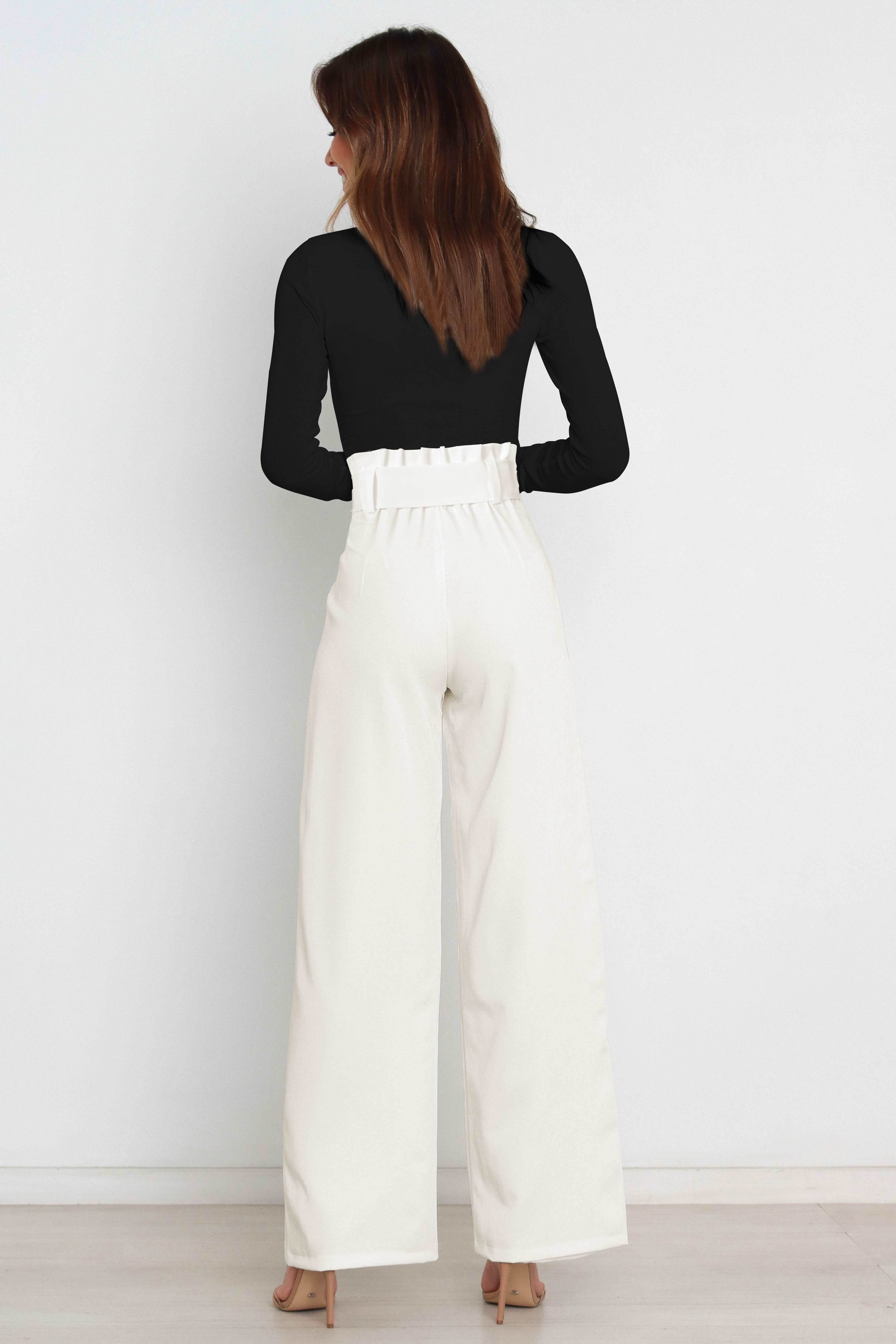 Pantalón Paperbag Cintura Alta con Moño — Viaestilo