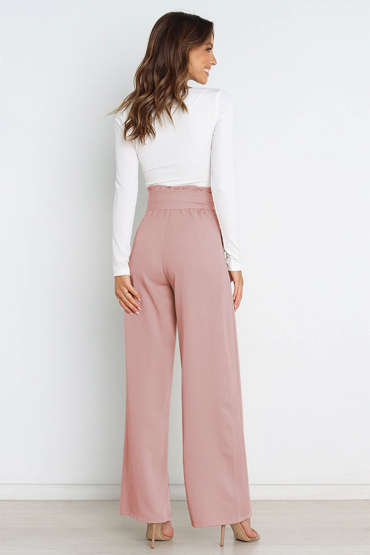 Pantalón Paperbag Cintura Alta con Moño — Viaestilo