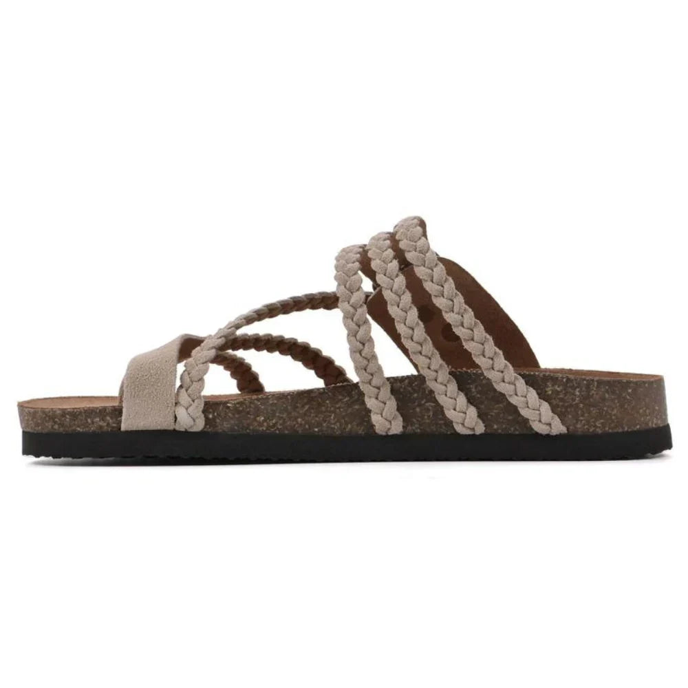 Sandalias Aurora Trenzadas con Plantilla Anatómica — Viaestilo
