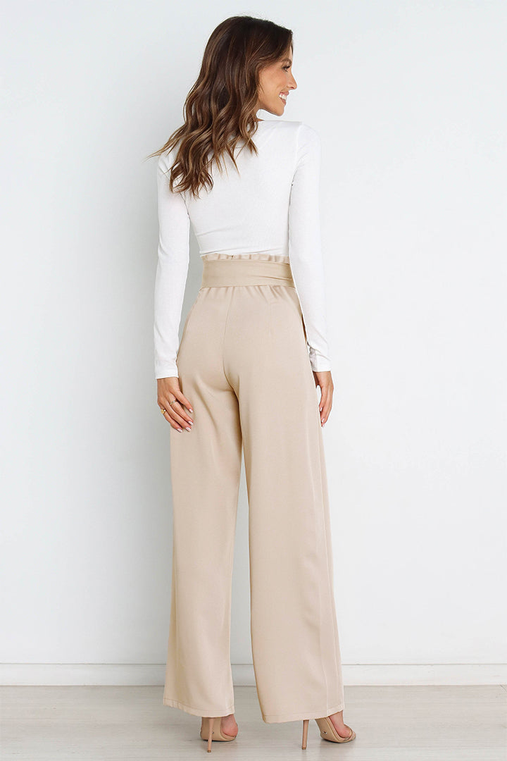 Pantalón Paperbag Cintura Alta con Moño — Viaestilo