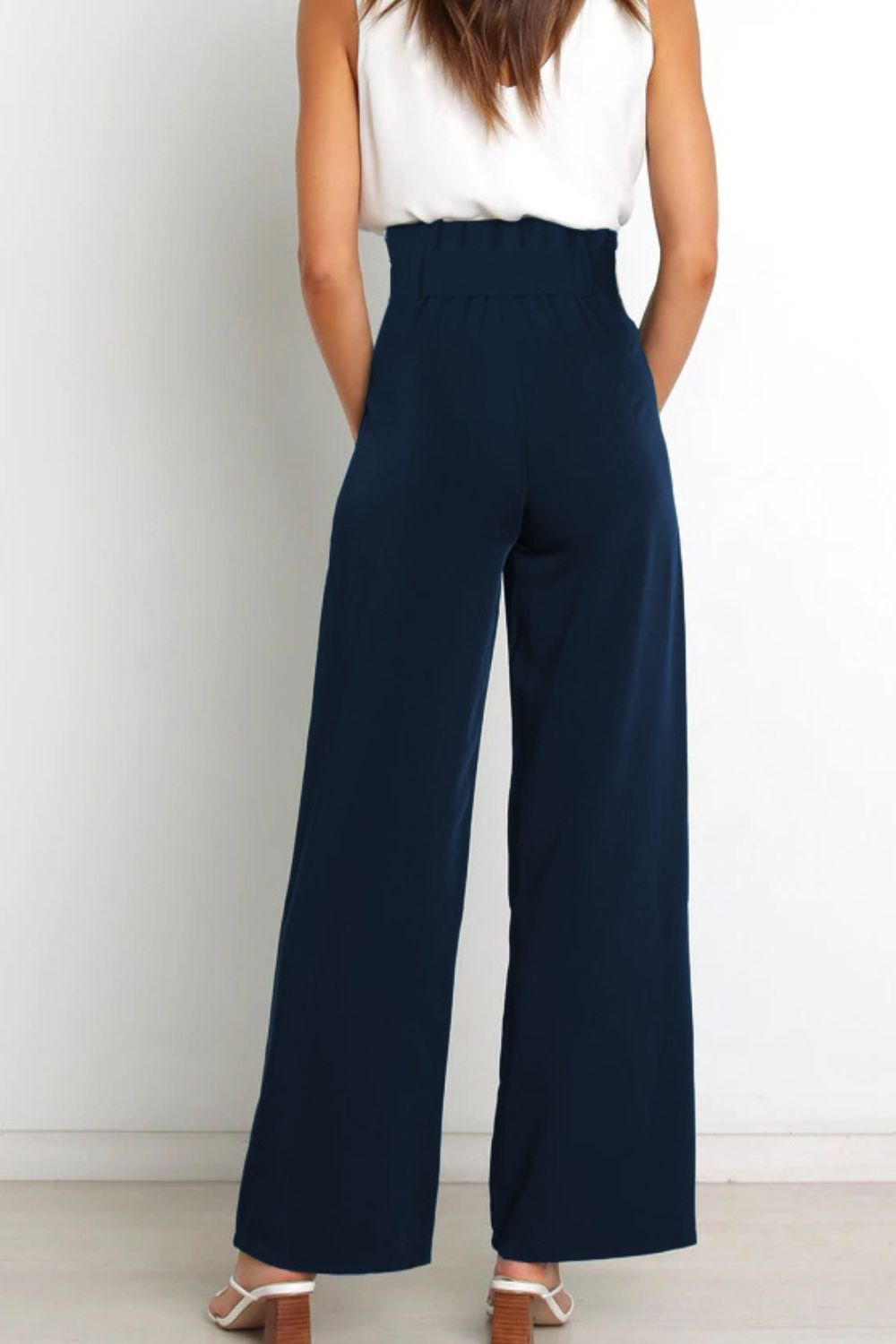 Pantalón Paperbag Cintura Alta con Moño — Viaestilo