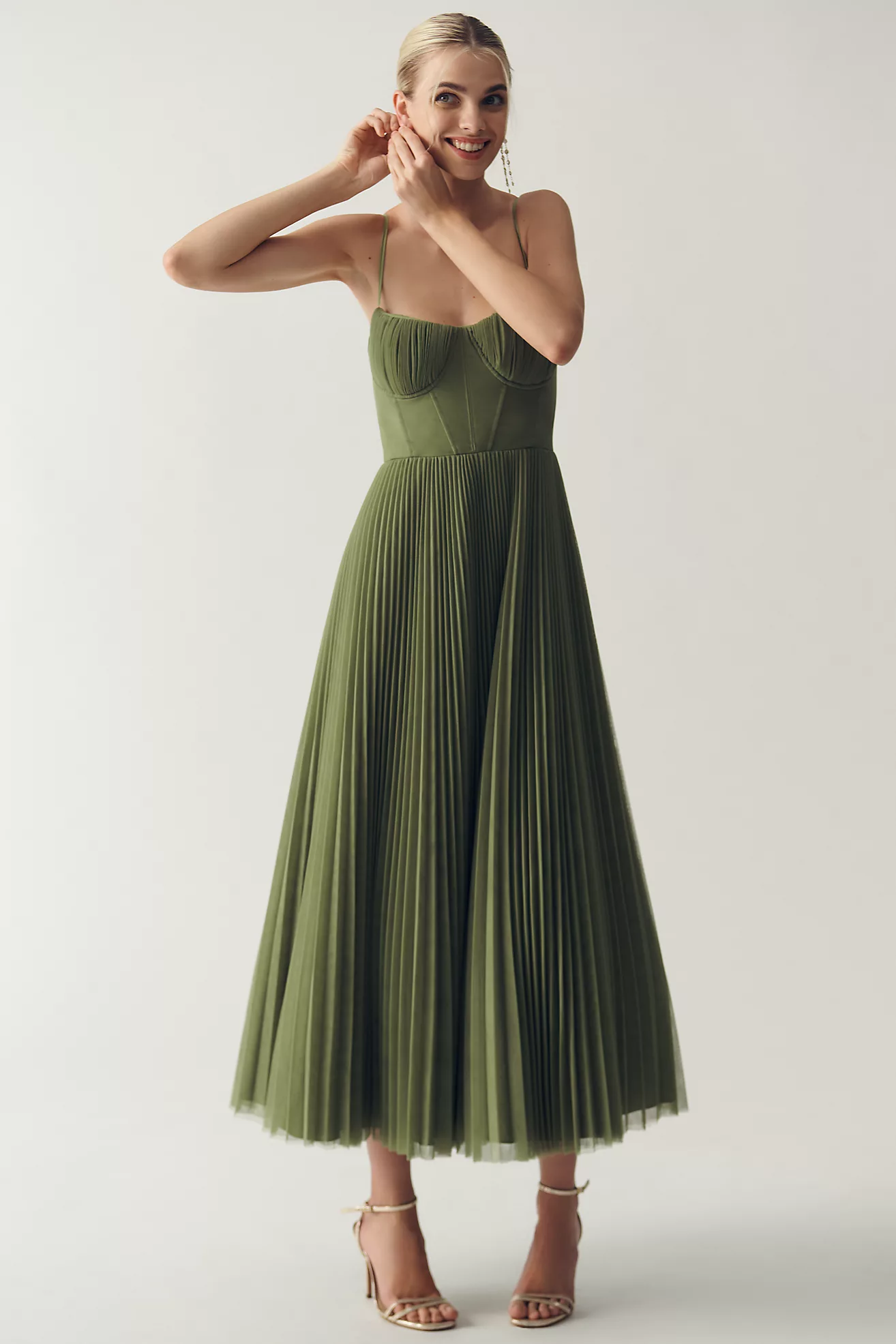 Vestido Midi Tamara con Corsé Estructurado — Viaestilo