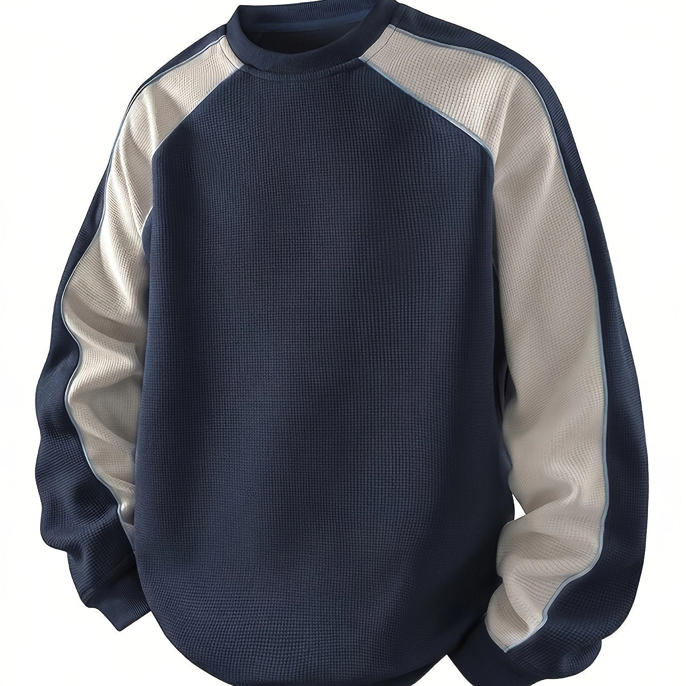 Sudadera Cuello Redondo con Bloques de Color — Viaestilo