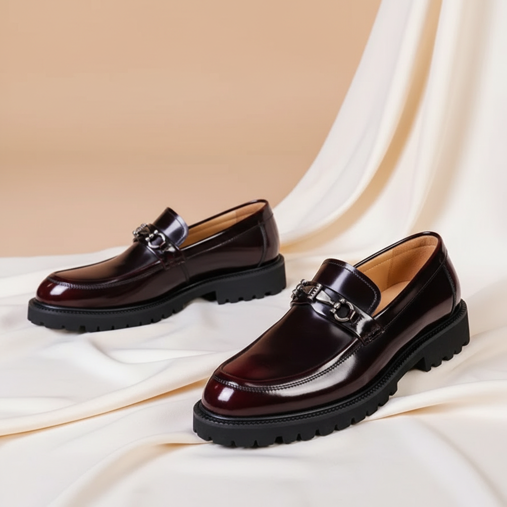 Mocasines de Piel con Detalle de Herradura — Viaestilo