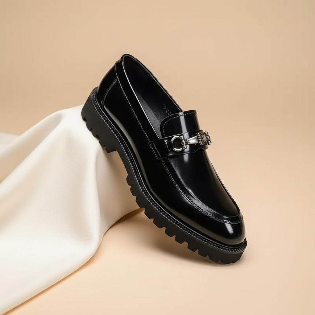 Mocasines de Piel con Detalle de Herradura — Viaestilo
