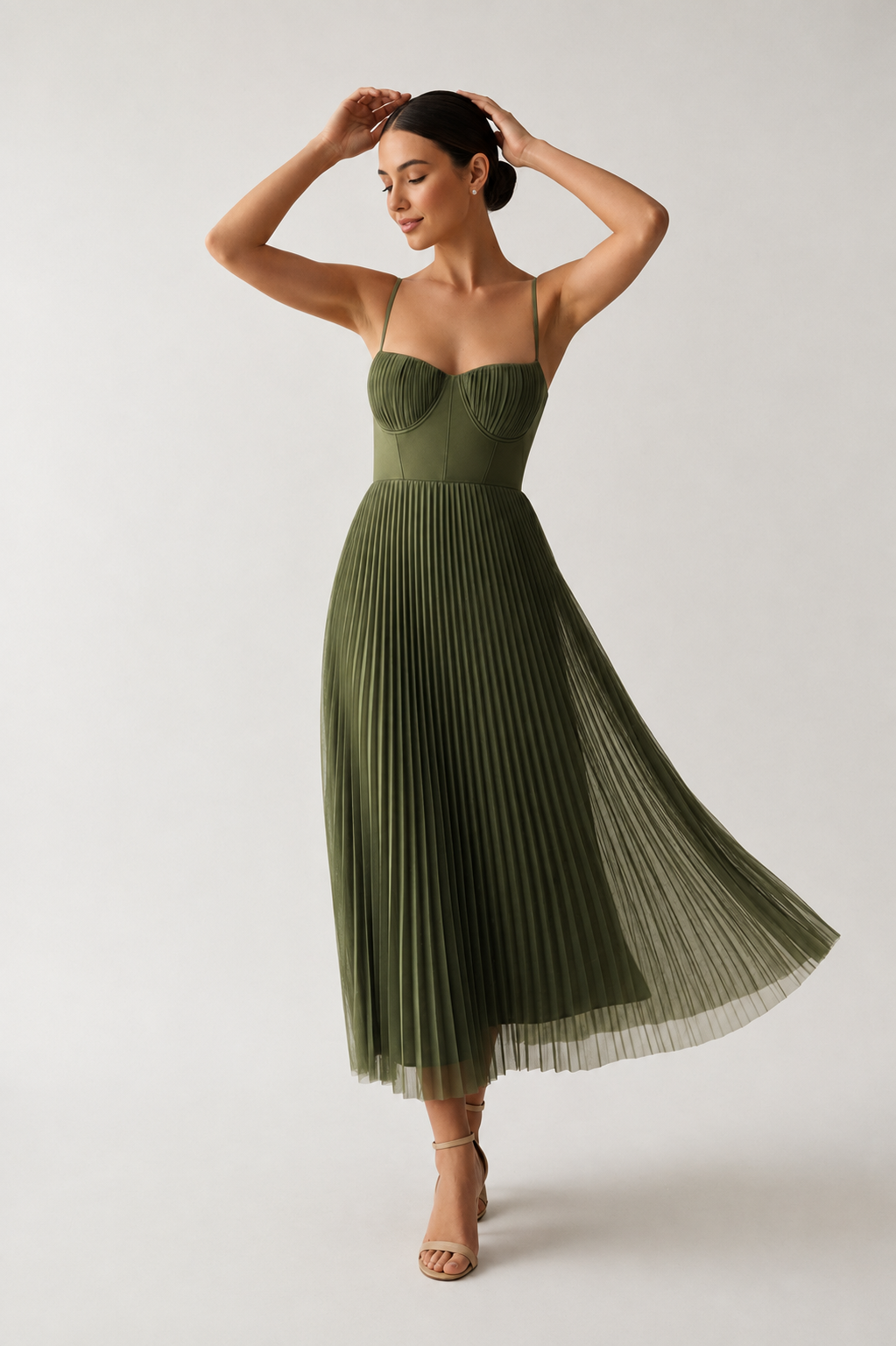 Vestido Midi Tamara con Corsé Estructurado — Viaestilo
