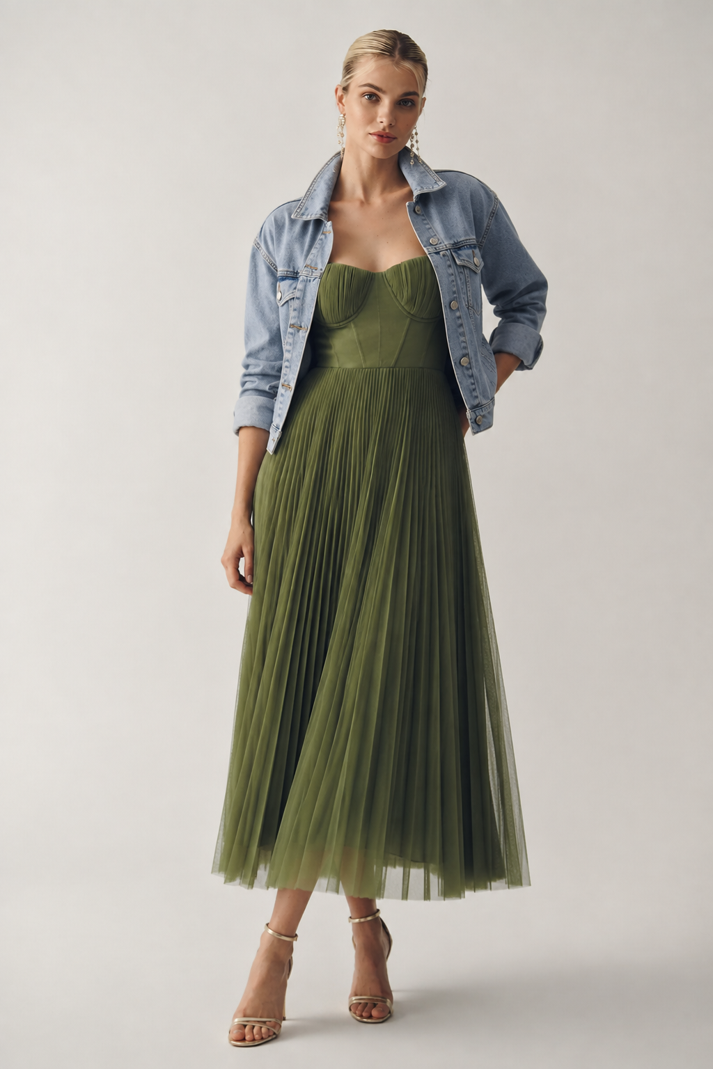 Vestido Midi Tamara con Corsé Estructurado — Viaestilo