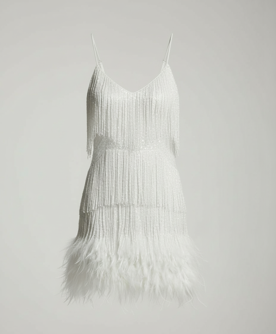 Vestido de Lentejuelas con Tirantes para Fiesta — Viaestilo