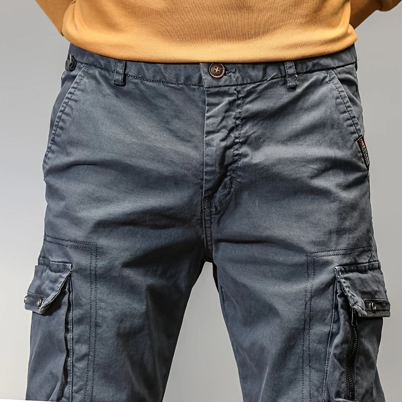 Pantalón Cargo Jogger Slim con Bolsas Múltiples — Viaestilo