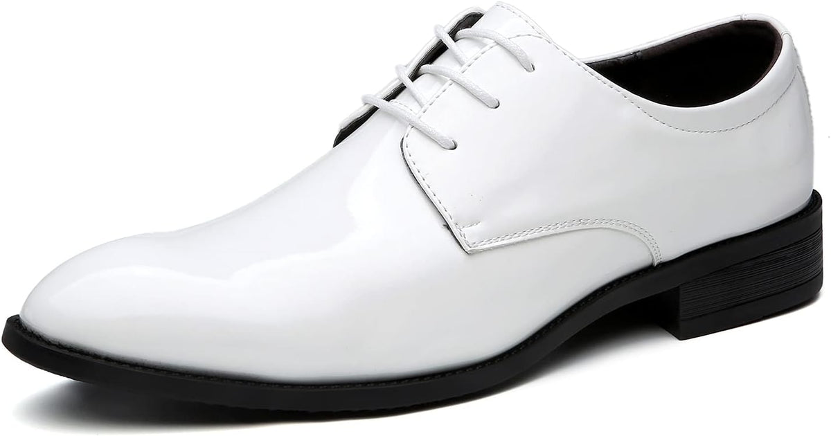 Mocasines Blancos de Charol con Hebilla — Viaestilo