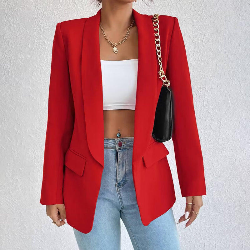 Saco con Solapa Chal y Botón Único — Viaestilo
