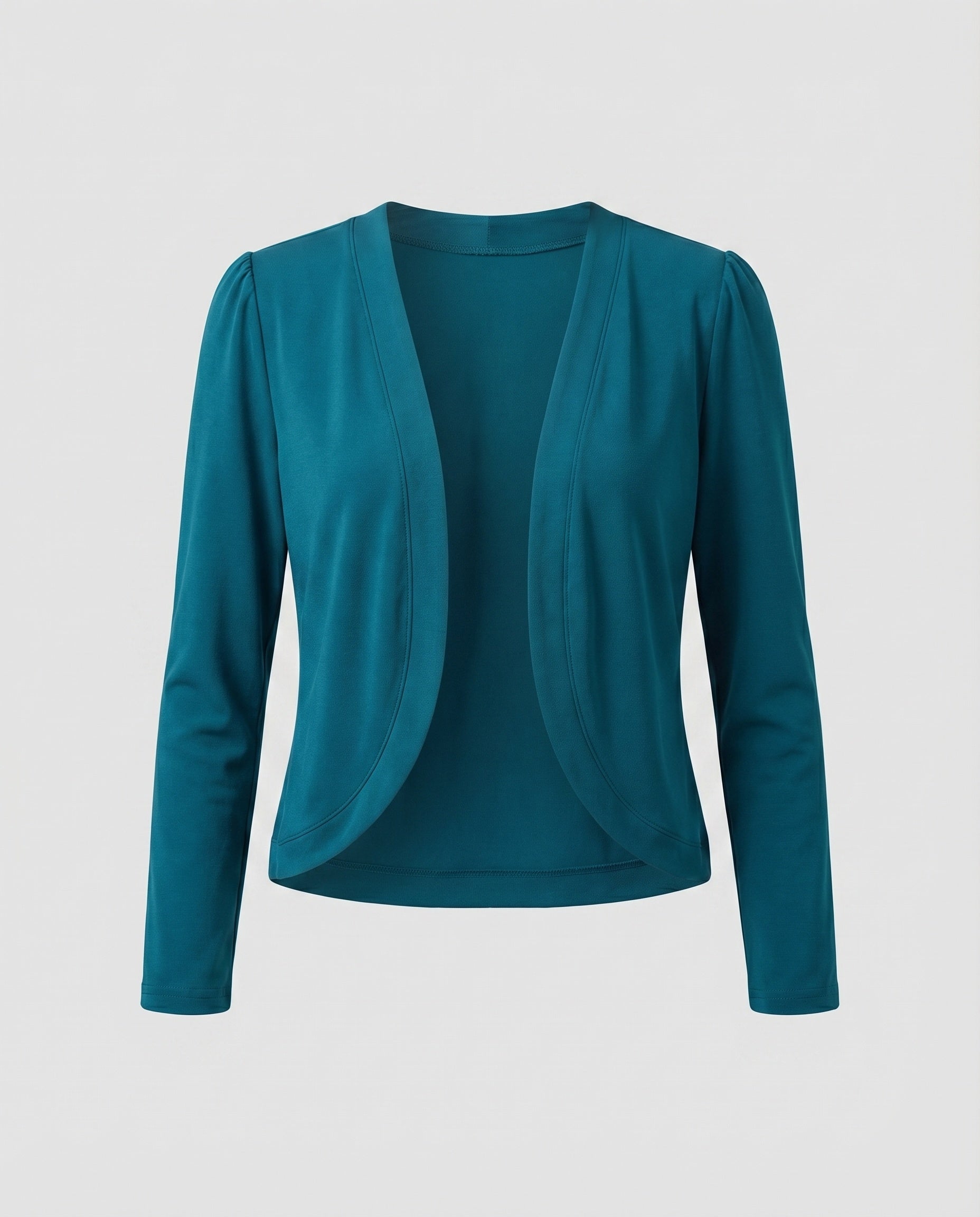 Saco Bolero con Solapa Chal y Corte Entallado — Viaestilo