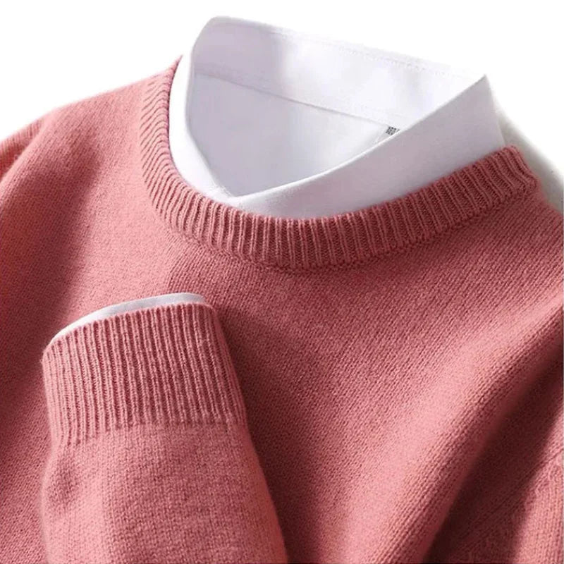 Suéter Cuello Redondo Mezcla de Cachemira — Viaestilo