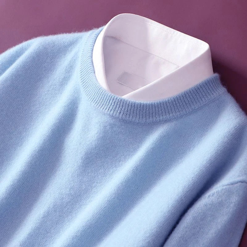 Suéter Cuello Redondo Mezcla de Cachemira — Viaestilo