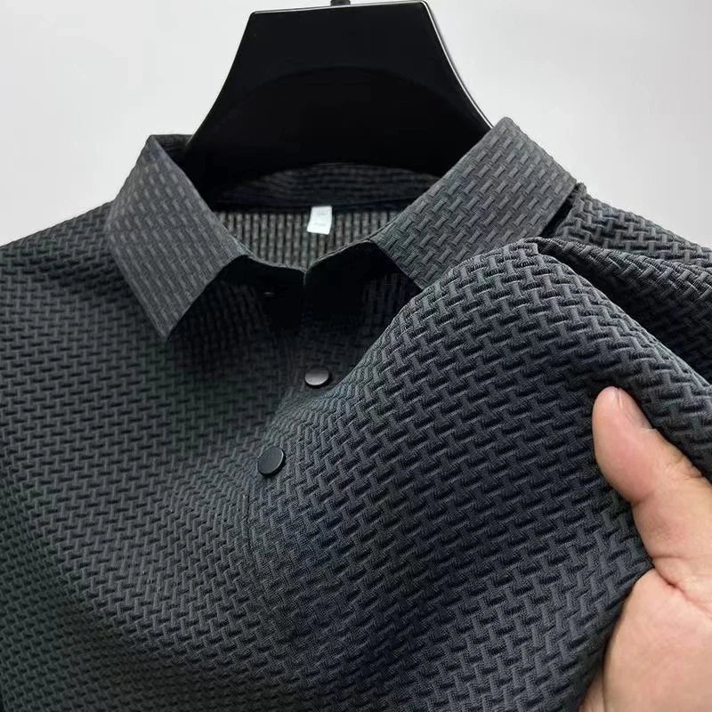 Playera Polo de Punto Waffle Ultraligera — Viaestilo