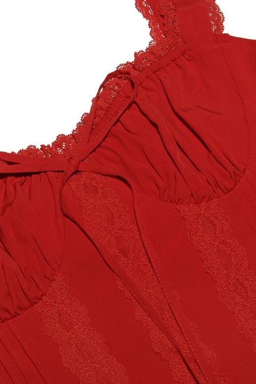 Vestido Mini Corsé con Encaje y Falda Acampanada — Viaestilo