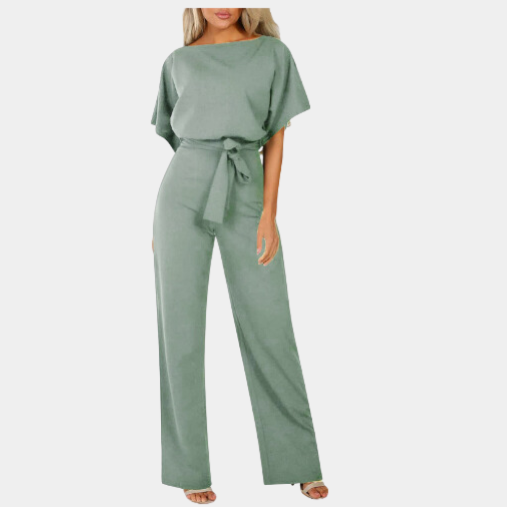 Jumpsuit Pierna Ancha con Cinturón de Amarre — Viaestilo