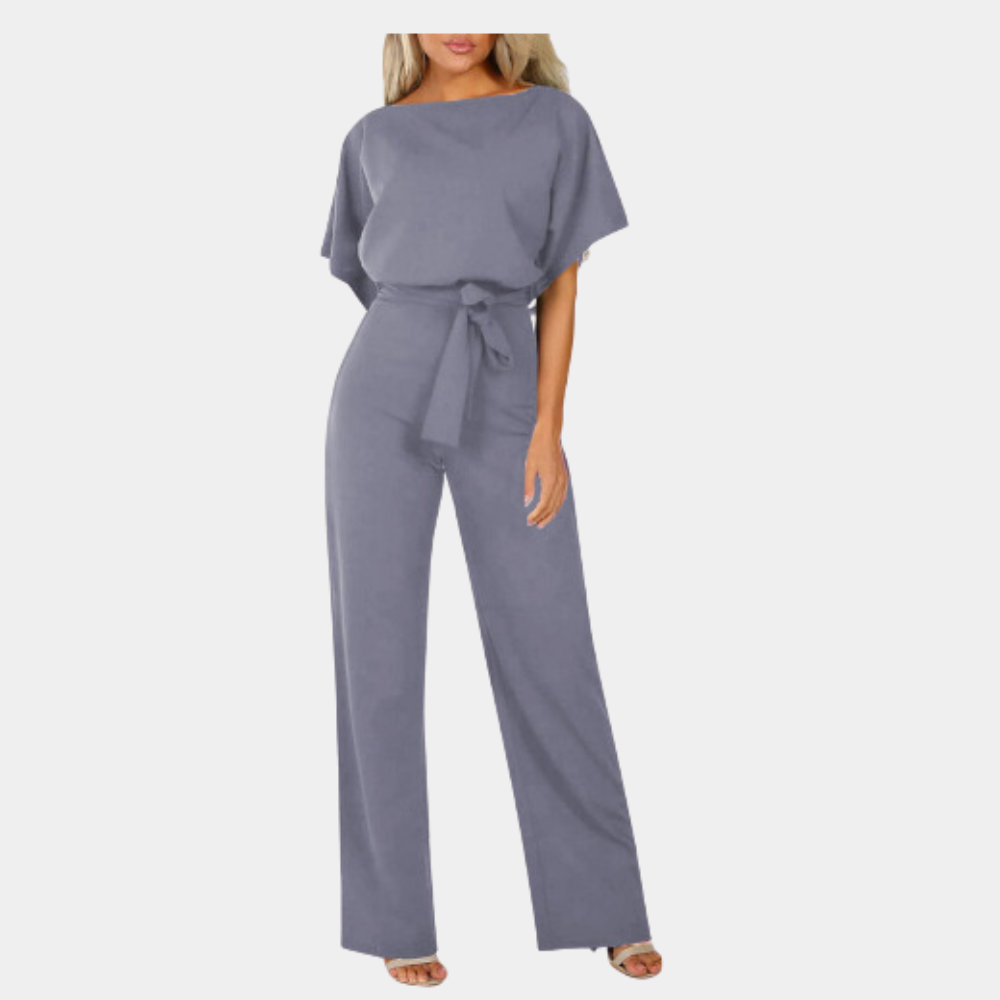 Jumpsuit Pierna Ancha con Cinturón de Amarre — Viaestilo