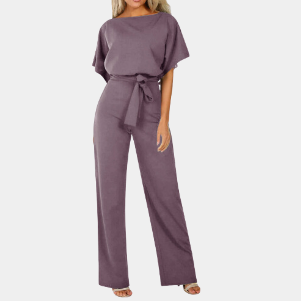 Jumpsuit Pierna Ancha con Cinturón de Amarre — Viaestilo