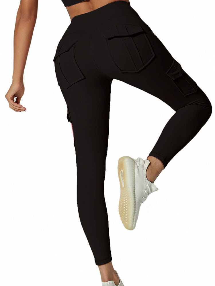 Leggings Cargo Cintura Alta con Bolsillos — Viaestilo