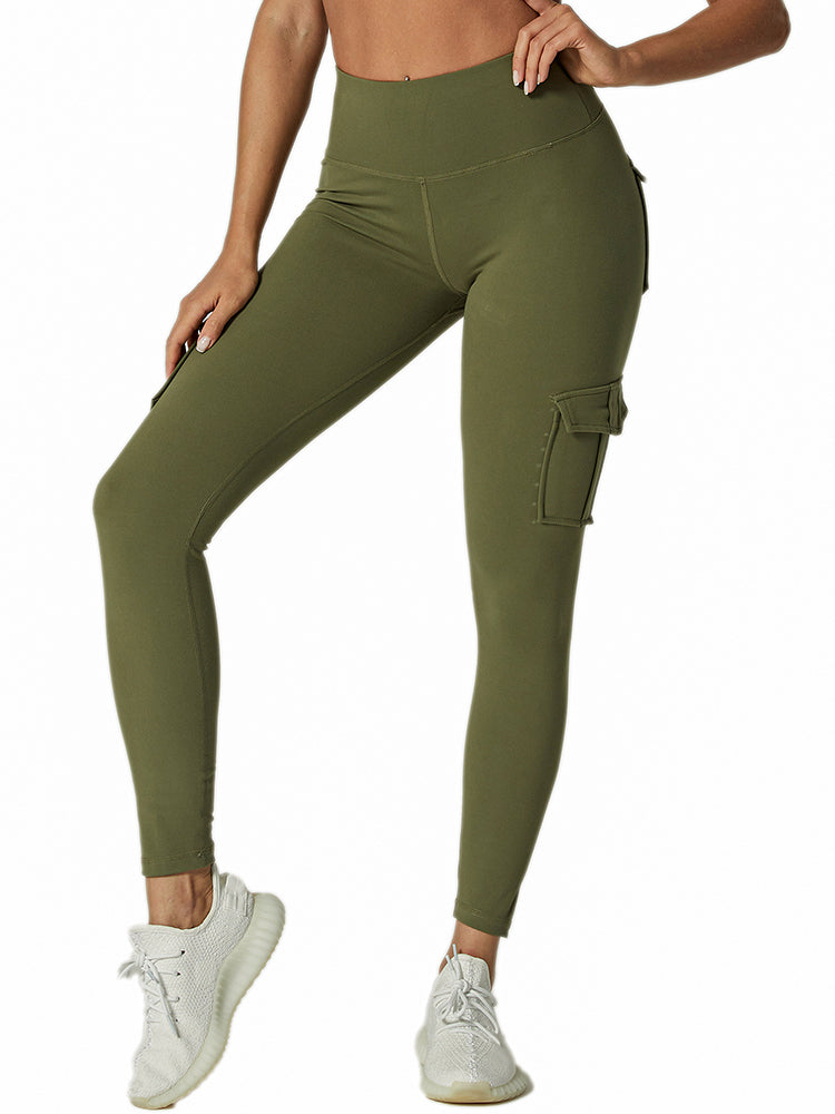 Leggings Cargo Cintura Alta con Bolsillos — Viaestilo