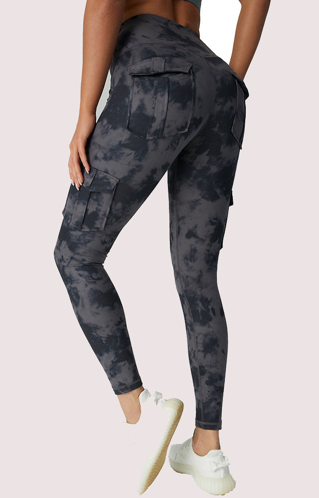 Leggings Cargo Cintura Alta con Bolsillos — Viaestilo