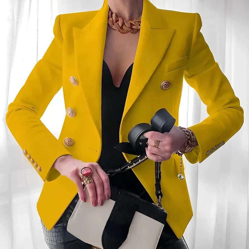 Saco Cruzado con Solapa de Muesca — Viaestilo