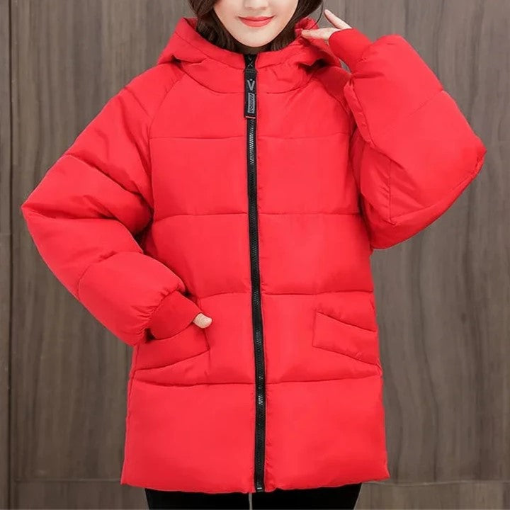 Abrigo Acolchado Oversize con Capucha — Viaestilo