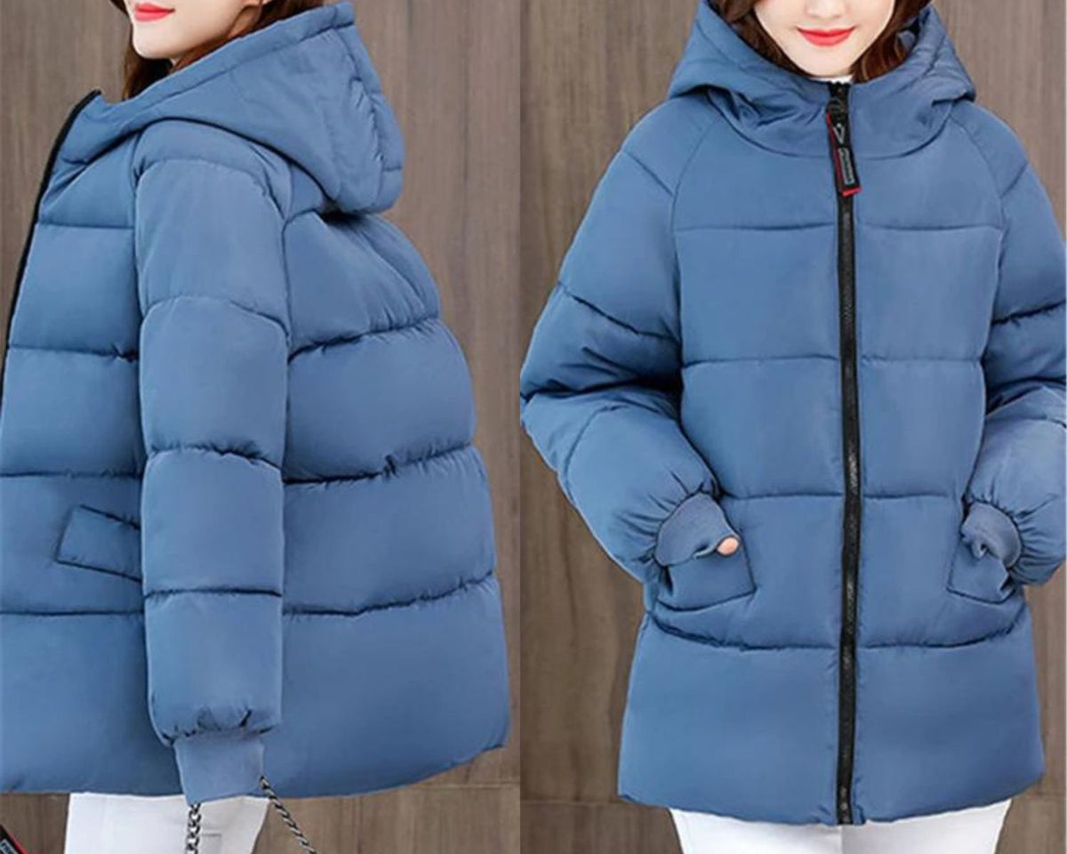 Abrigo Acolchado Oversize con Capucha — Viaestilo